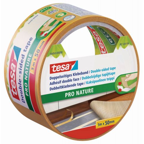 tesa® ecoLogo Doble cara Cinta d/c ECO Universal 5m x 50mm blanco