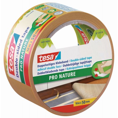 tesa® ecoLogo Doble cara Cinta d/c ECO Universal 10m x 50mm blanco