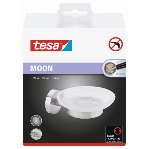 tesa Moon Dispensador de jabón acero c/cristal satinado (Kit recambio BK20-1)