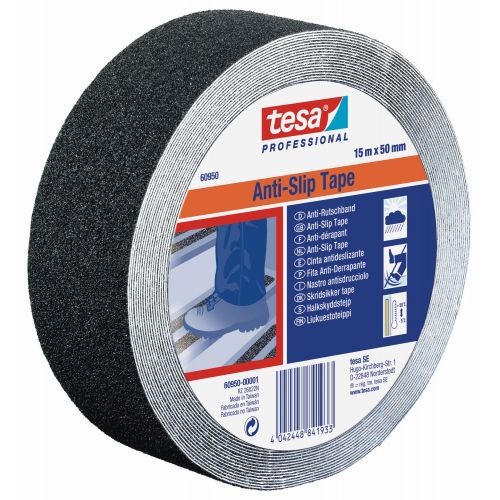 tesa Cintas Antideslizantes 15m x 50mm Negra