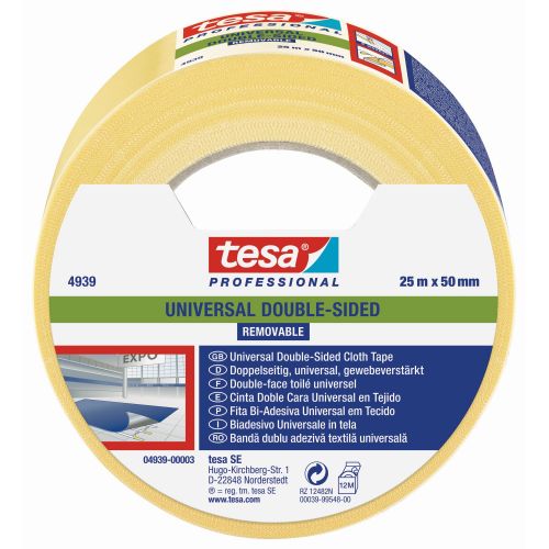 tesa 4939  Doble cara Universal - Removible 25m x 50mm