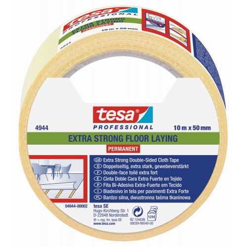 tesa 4944 Suelos Extrafuerte -  Permanente 10m x 50mm