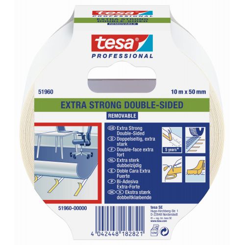 tesa 51960  Doble cara Extrafuerte - Removible