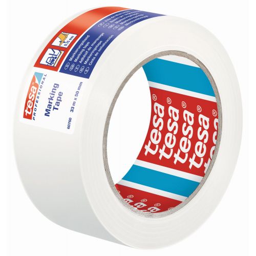 tesa 60760 Cintas Señalización temporal 33m x 50mm Blanca