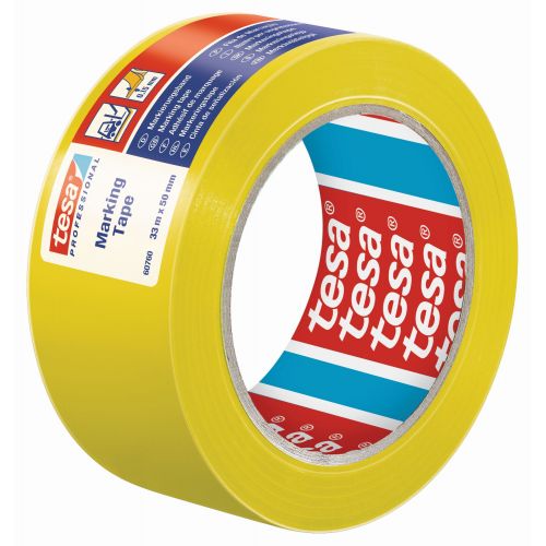 tesa 60760 Cintas Señalización temporal 33m x 50mm Amarilla