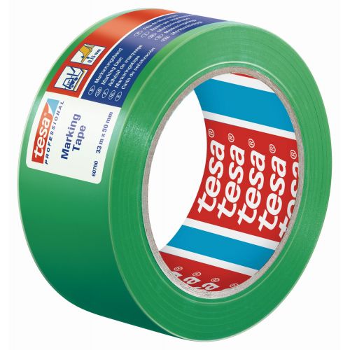 tesa 60760 Cintas Señalización temporal 33m x 50mm Verde
