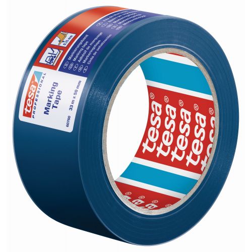 tesa 60760 Cintas Señalización temporal 33m x 50mm Azul