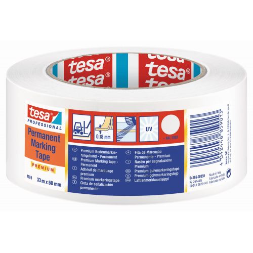 tesa 4169 Cintas Señalización permanente 33m x 50mm Blanca