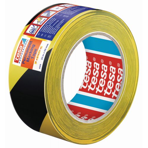 tesa 4169 Cintas Señalización permanente 33m x 50mm Negra/Amarilla