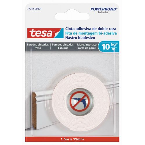 SMS Cinta D/C Powerbond 1,5x19mm Pared Pintada