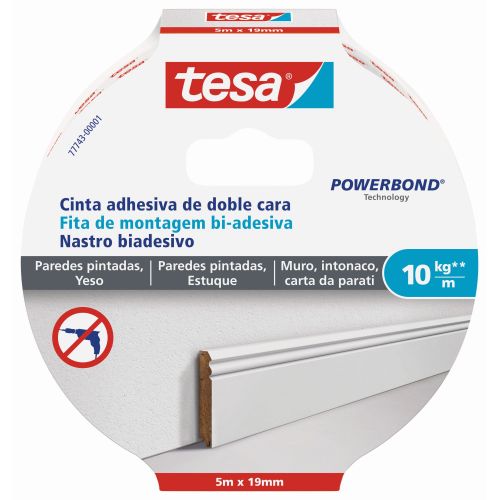 SMS Cinta D/C Powerbond 5x19mm Pared Pintada