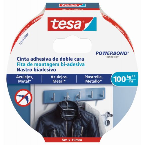 SMS Cinta D/C Powerbond 5x19mm Superficies Lisas