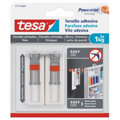 SMS Tornillo Adhesivo Ajustable hasta 1Kg Pared Pintada