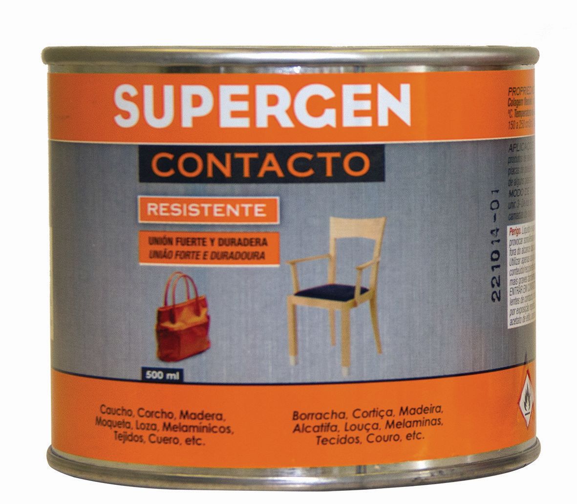 Pegamento de contacto Supergen incoloro - Botes - Bote 1.000 ml
