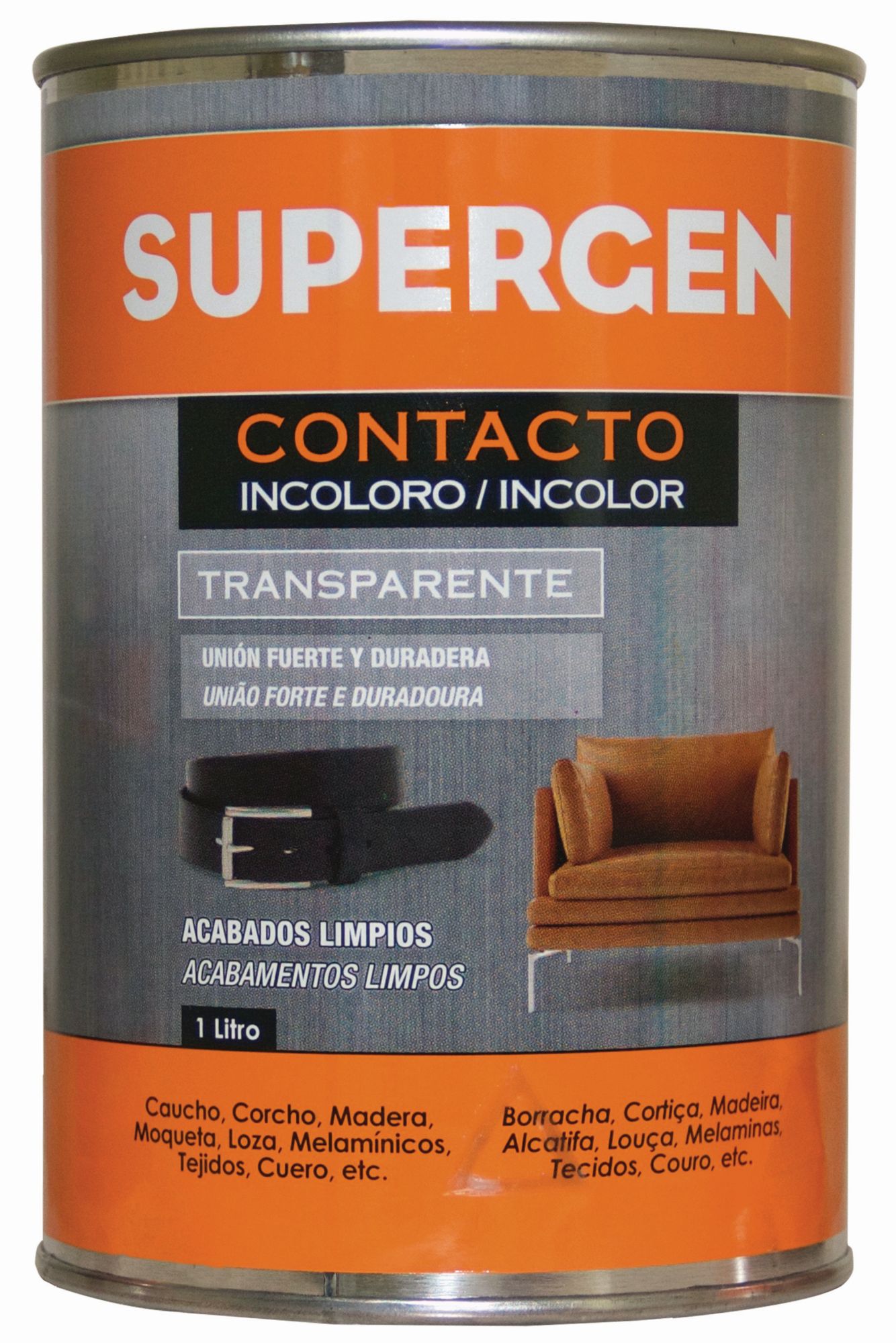 Pegamento de contacto Supergen incoloro - Botes - Bote 1.000 ml