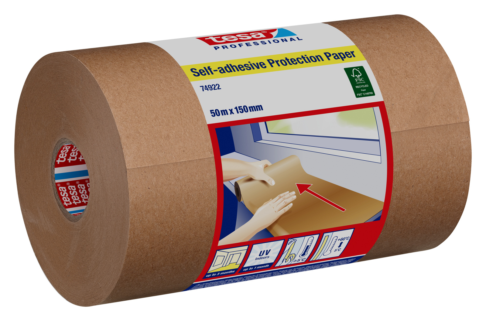 Self-adhesive ProtectionPaper 50m:150mm