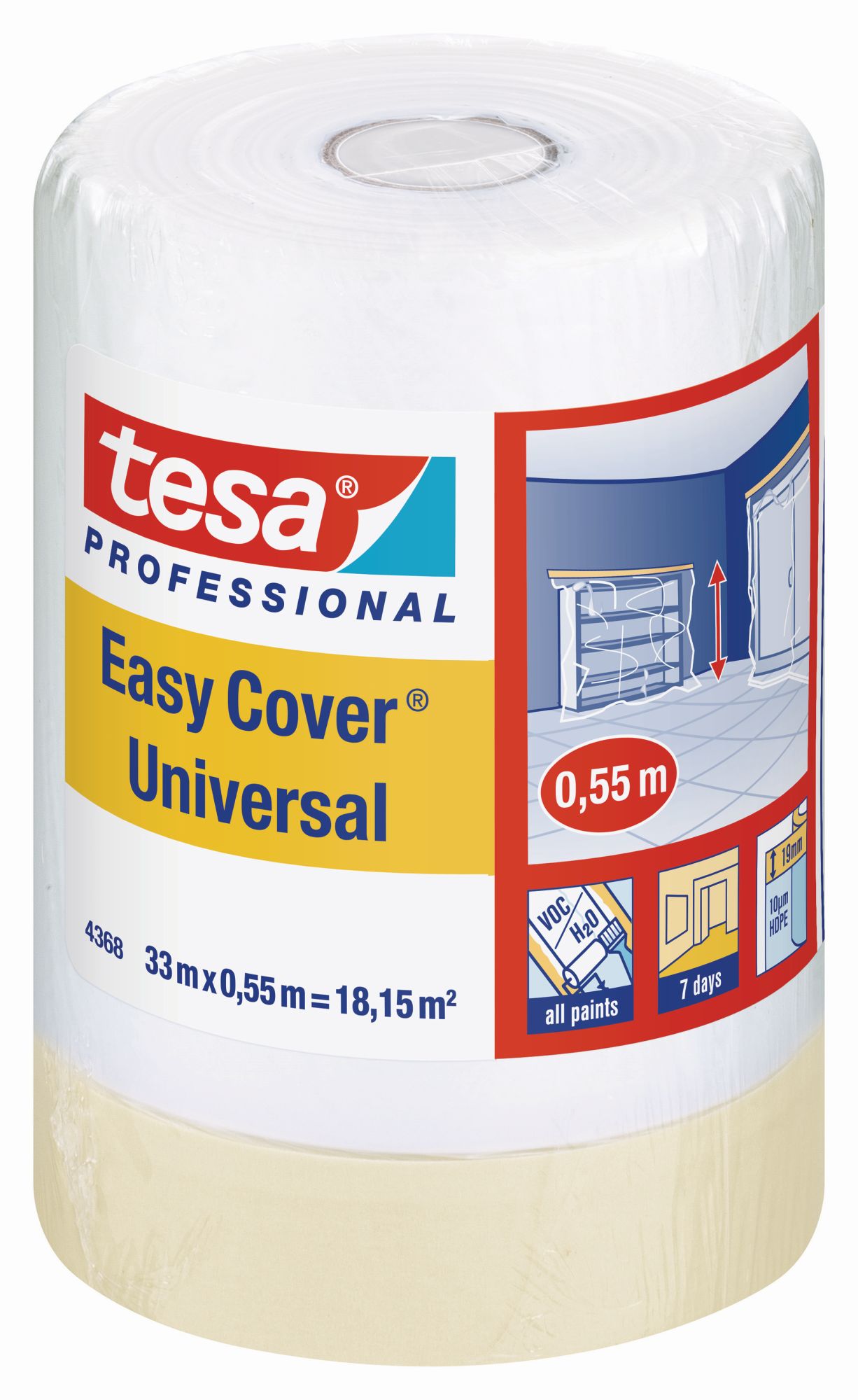 tesa 4368 Easy Cover Universal, 33m x 550mm
