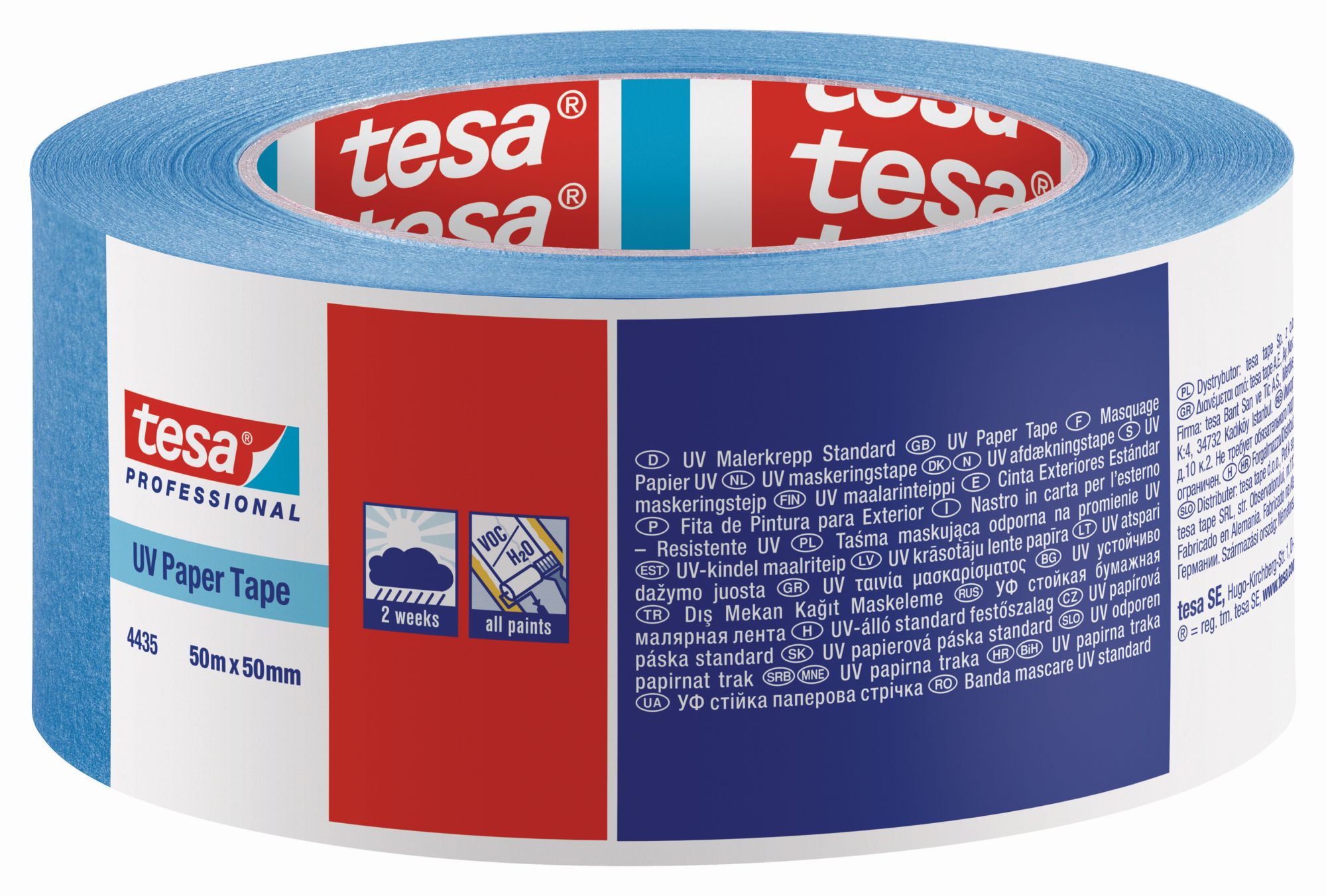 tesa 4435 Pintura en Exteriores (2 semanas), 50m x 50mm