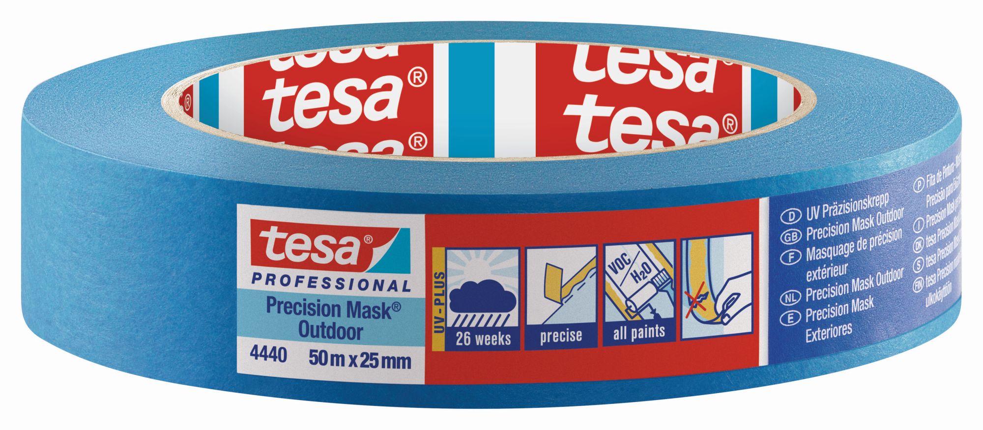 tesa 4440 Precision Mask Exteriores (26 semanas), 50m x 25mm