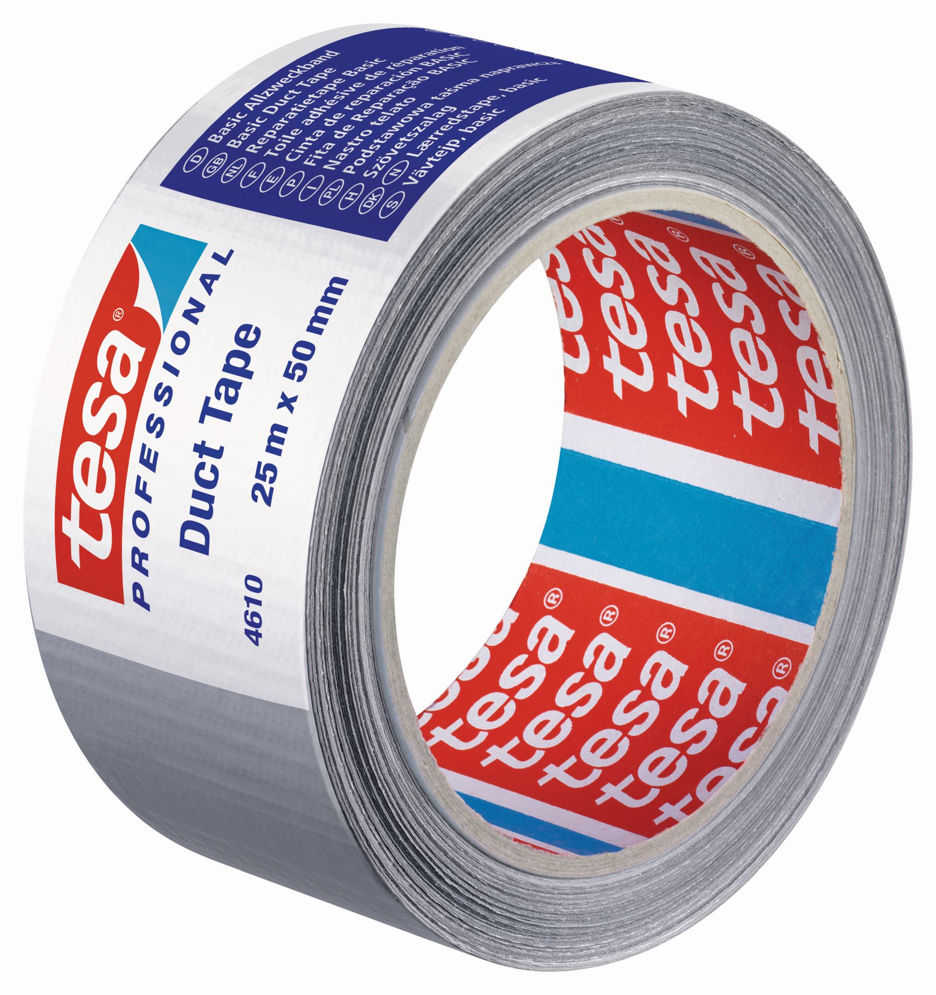 tesa 4610 Cinta Americana Básica 25m x 50mm Gris