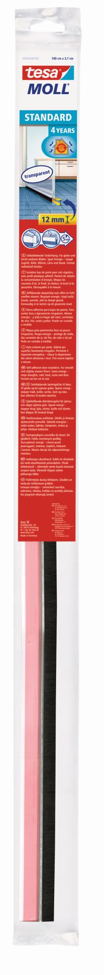 tesa 5433 Barras de PVC STANDARD suelos lisos o ligeramente desiguales 1m x 37mm Trans