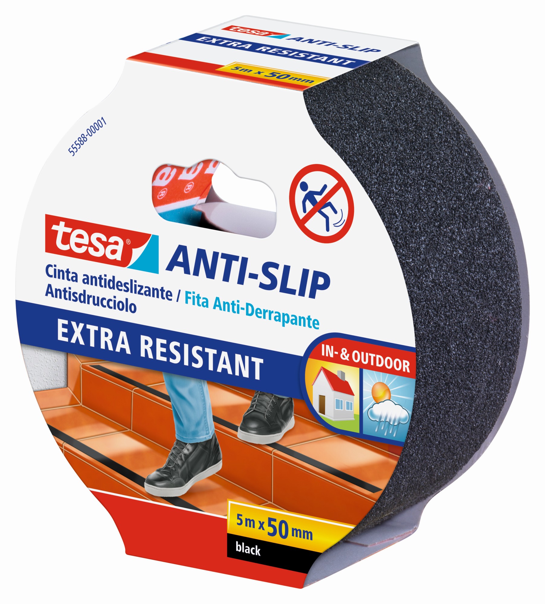 CINTA ANTIDESLIZANTE 5X50 NEGRO