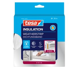 Burlete de caucho perfil E - para desajustes pequeños 25m