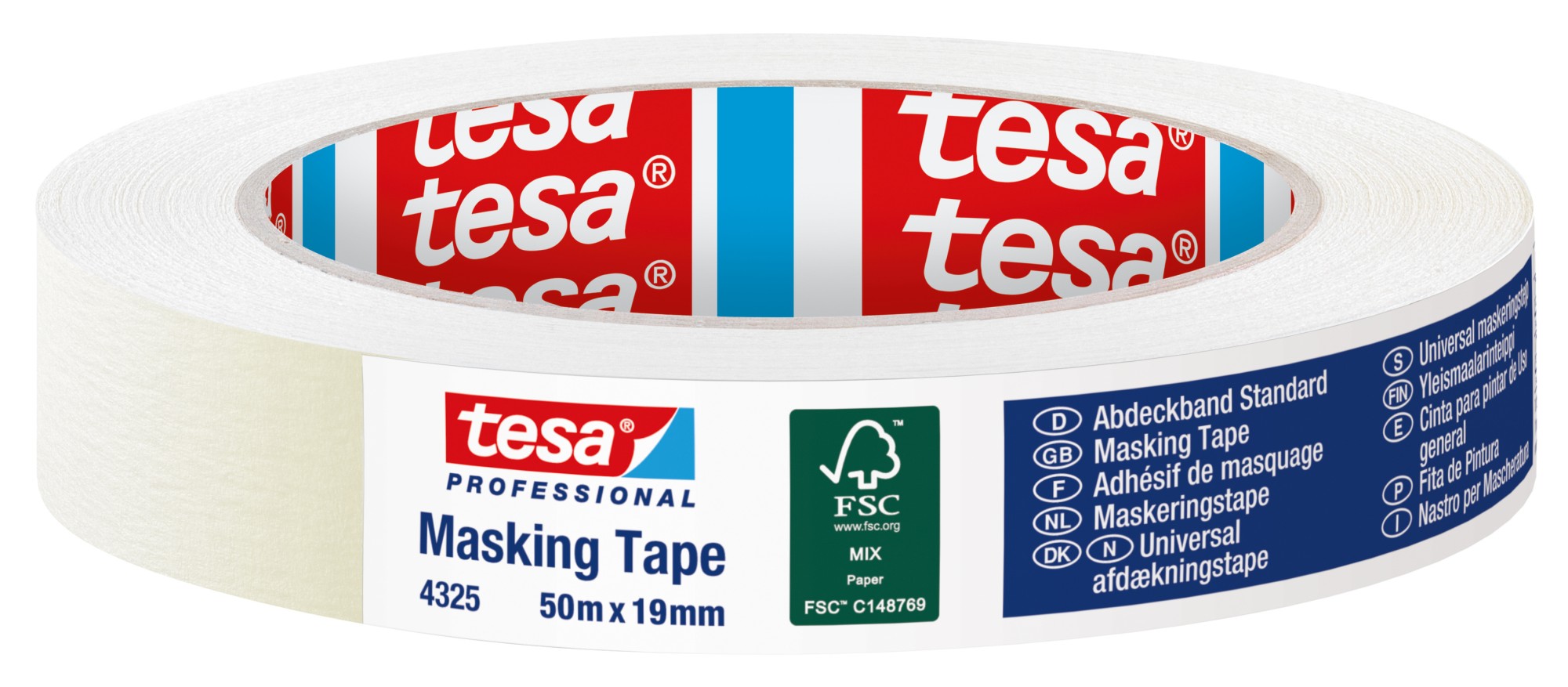 Cinta de pintor tesa 04325, 50mx19mm