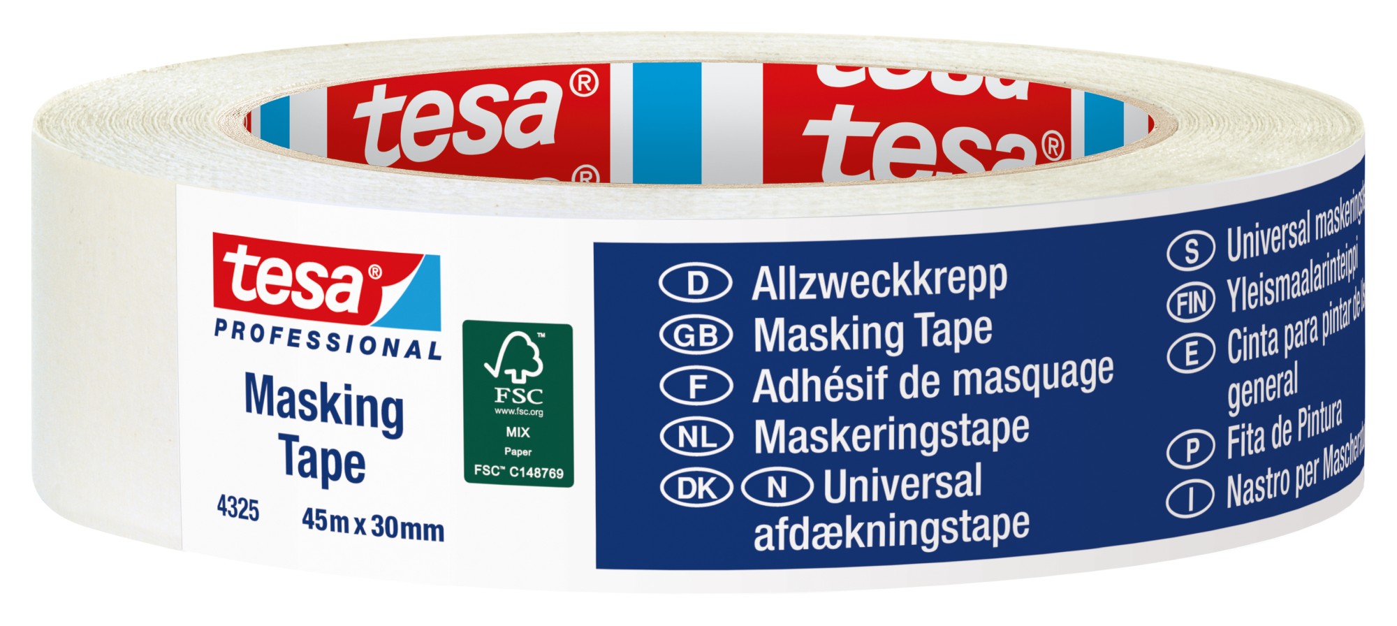 Cinta de pintor tesa 04325, 45m x 30mm