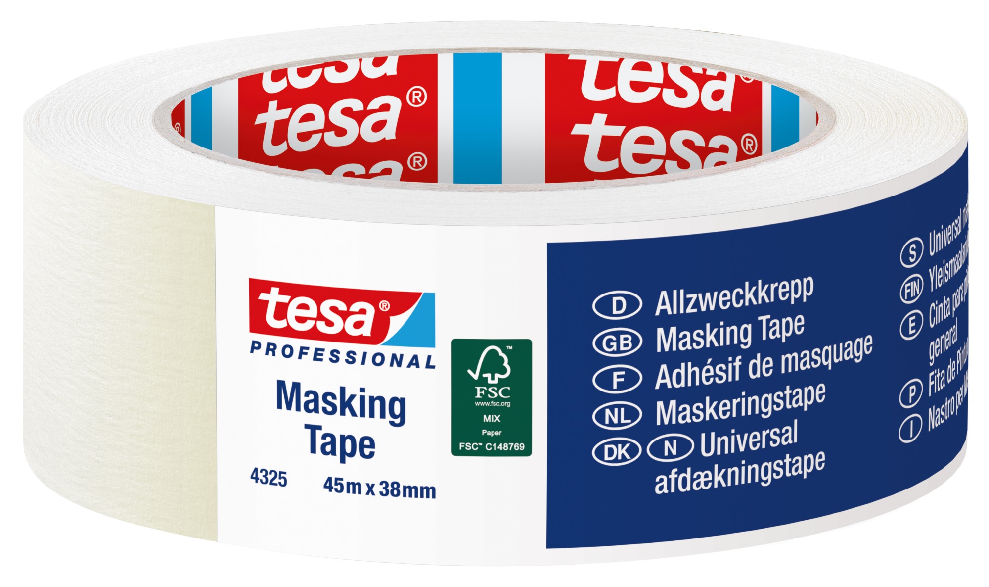 Cinta de pintor tesa 04325, 45m x 38mm