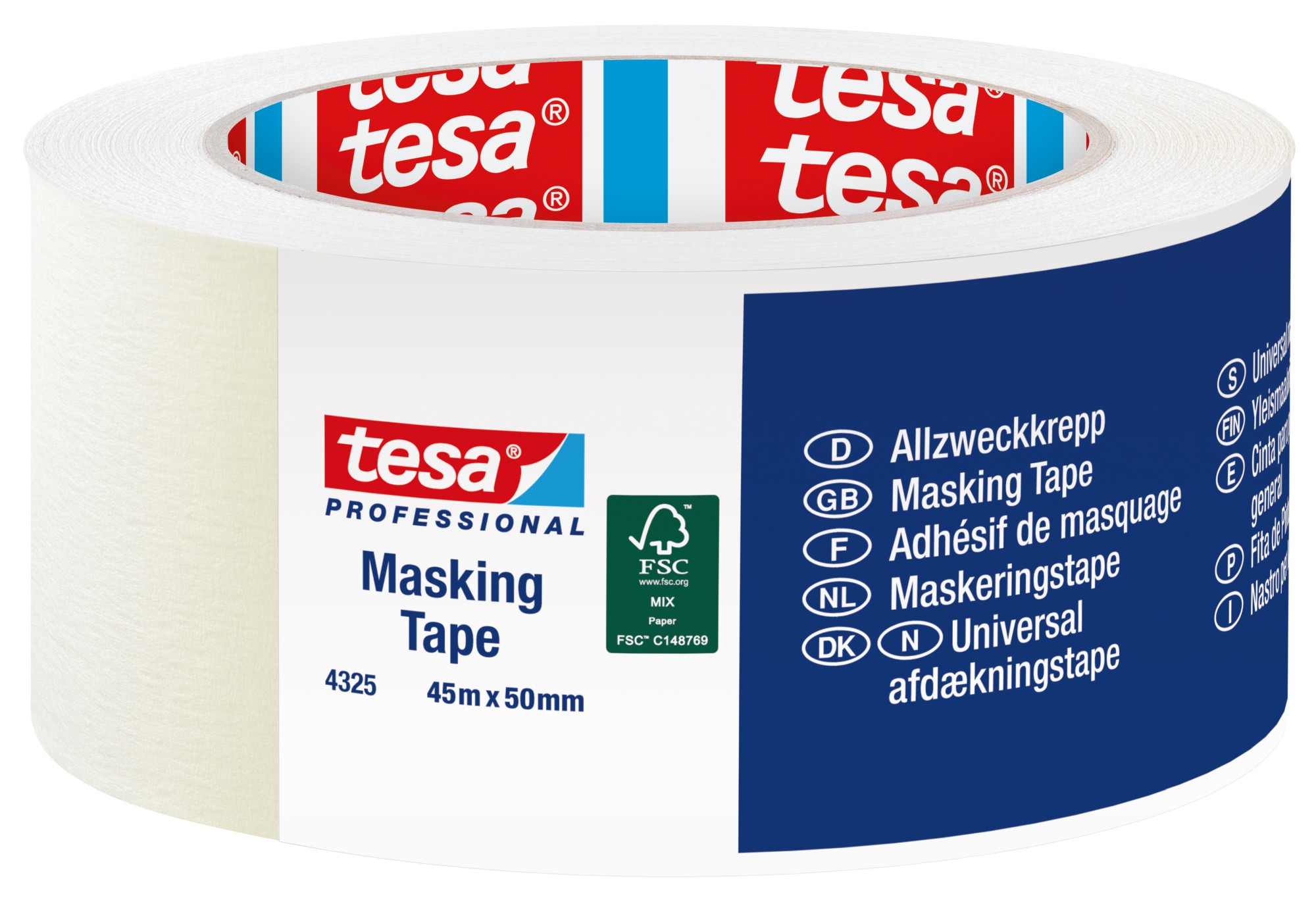 Cinta de pintor tesa 04325, 45m x 50mm