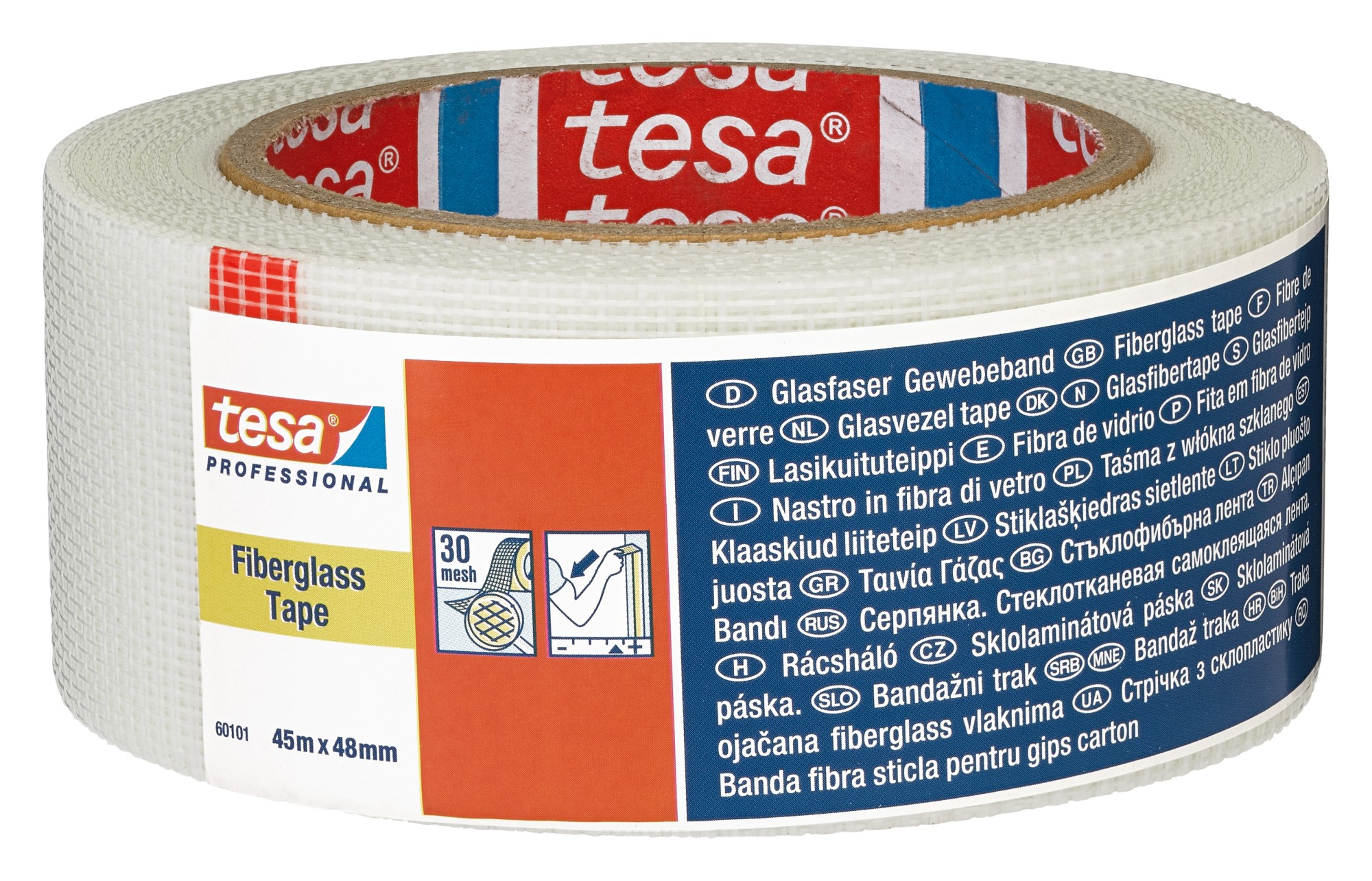 tesa Cintas de Fibra de vidrio 45m x 48mm