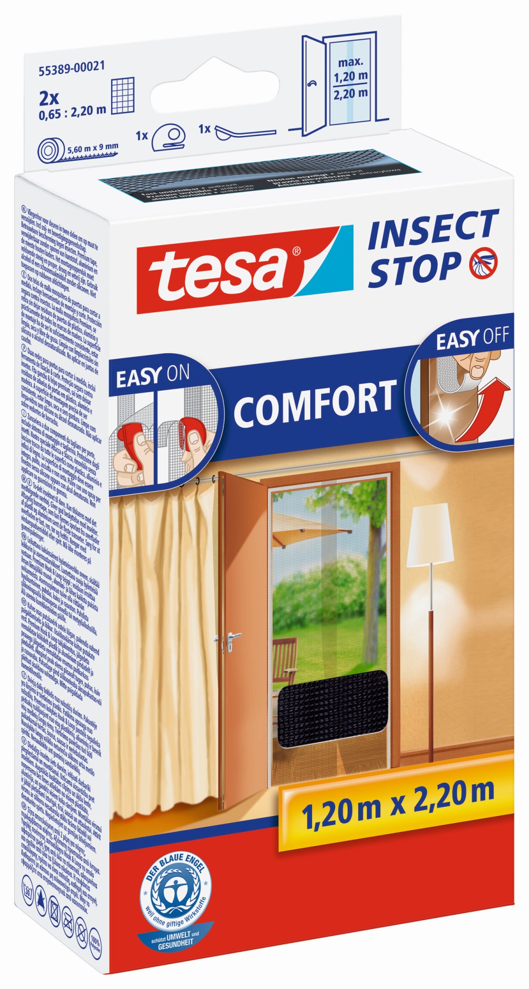 MALLAS PUERTA COMFORT 2 x 0,65x2,20m NEGRA