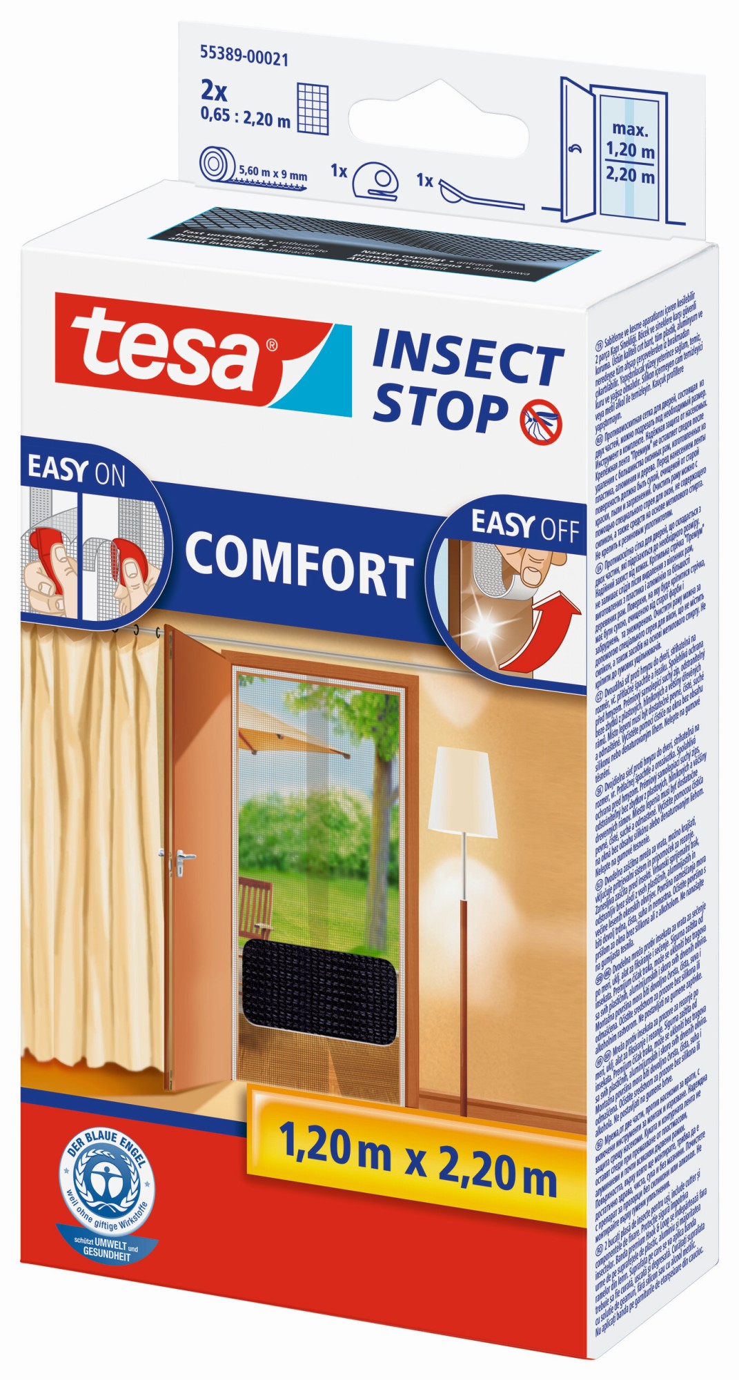 MALLAS PUERTA COMFORT 2 x 0,65x2,20m NEGRA