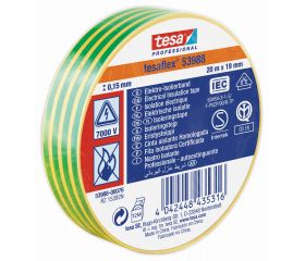 tesa 53988 Cinta Aislante Homologada 20m x 19mm Verde/Amarillo