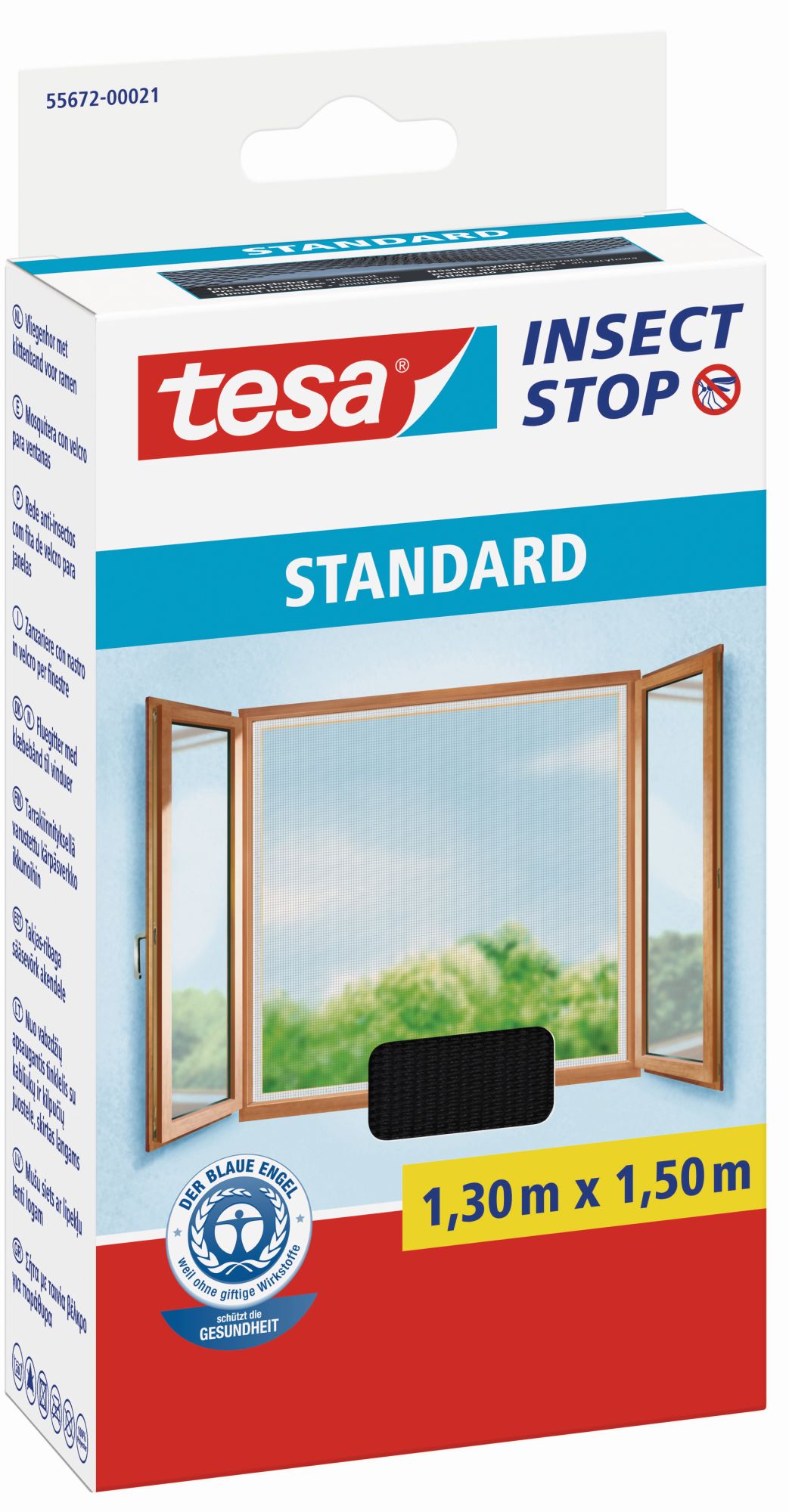 Malla Standard ventanas 1,3mx1,5m negra