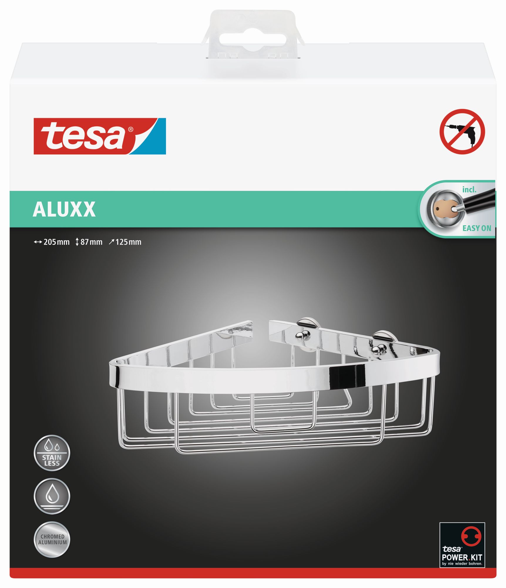 tesa Aluxx Cesta esquinera de ducha (Kit recambio BK43-2)