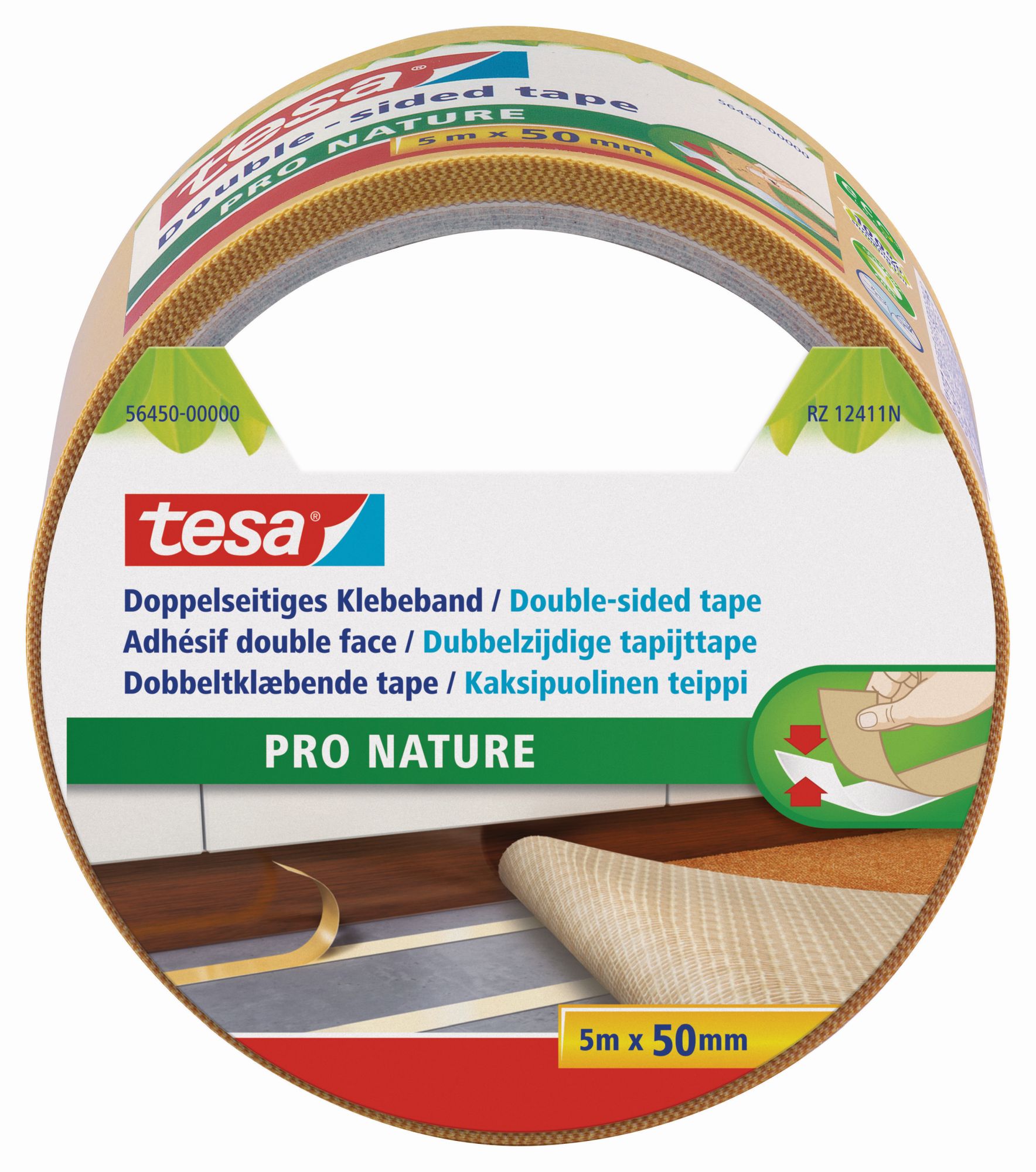 tesa® ecoLogo Doble cara Cinta d/c ECO Universal 5m x 50mm blanco