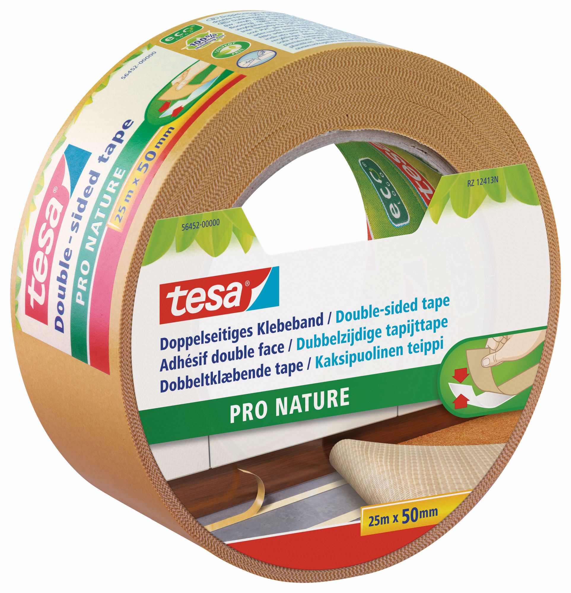 tesa® ecoLogo Doble cara Cinta d/c ECO Universal 25m x 50mm blanco