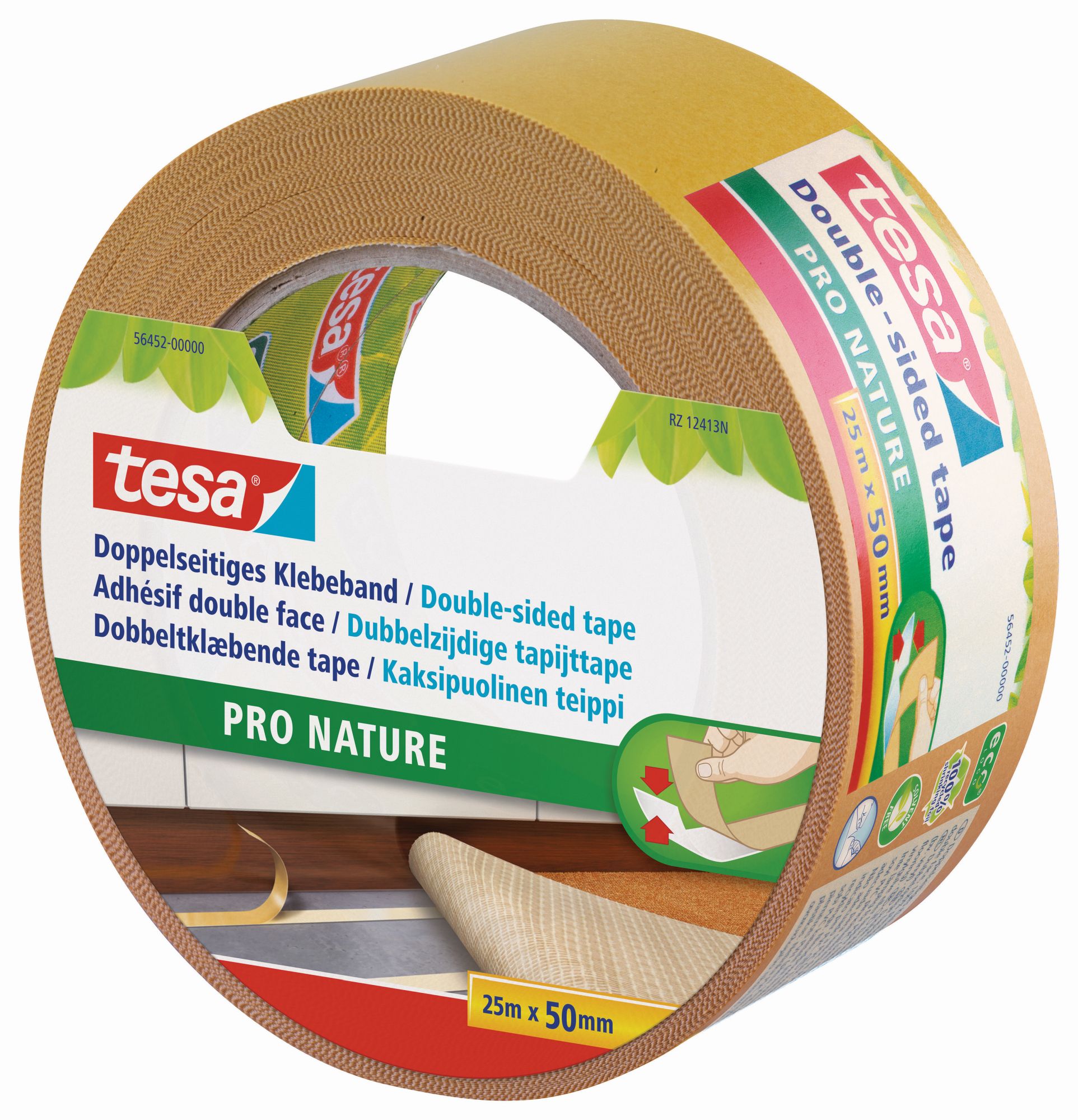 tesa® ecoLogo Doble cara Cinta d/c ECO Universal 25m x 50mm blanco