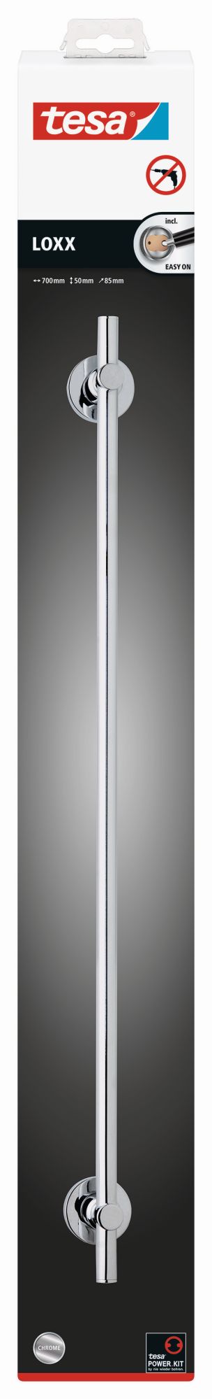 tesa Loxx Bath Toallero de barra (Kit recambio BK20-2)