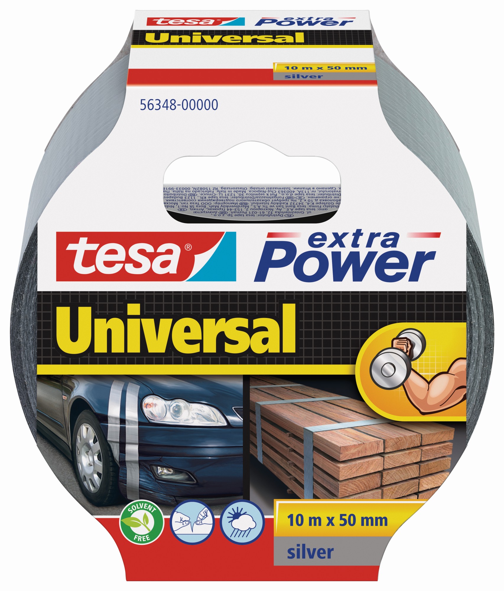 Cinta americana Extra Power UNIVERSAL 10m x 50mm plata
