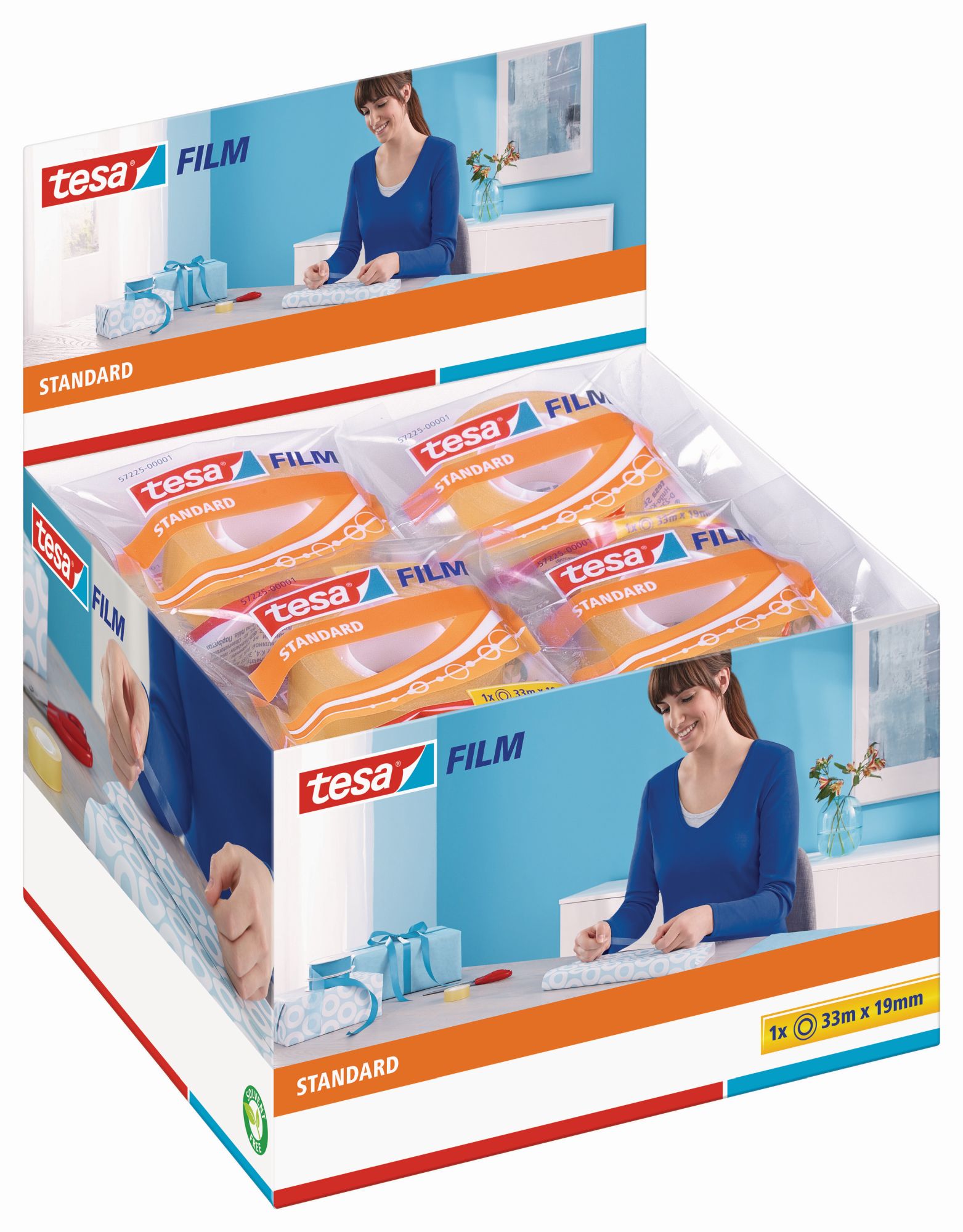tesafilm Standard - Flow Pack - 33m x 19mm