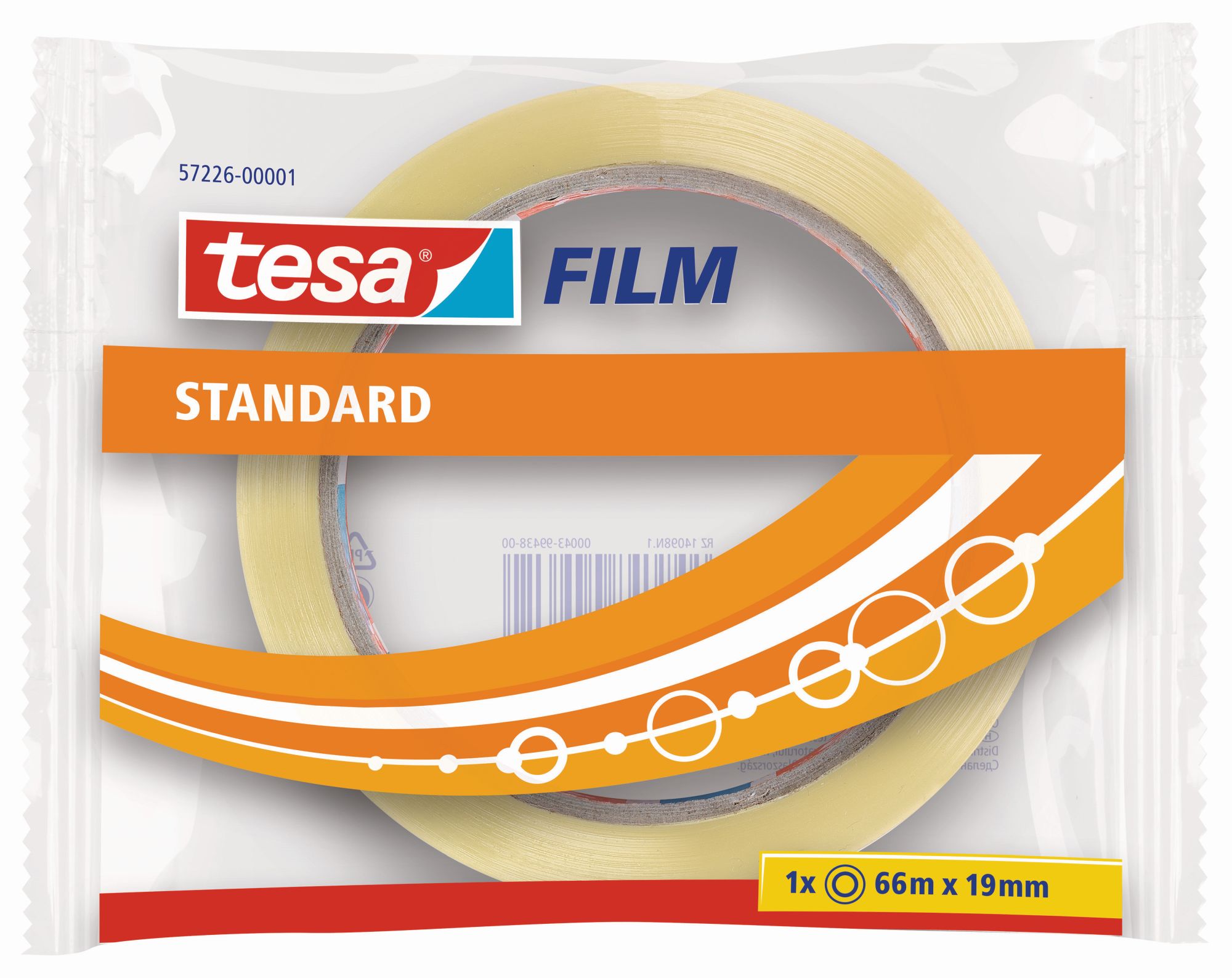 tesafilm Standard - Flow Pack - 66m x 19mm