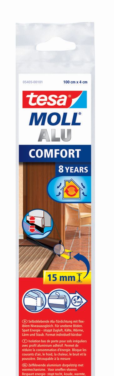tesa 5405 Barras de aluminio COMFORT para suelos desiguales 1m x 40mm Marrón