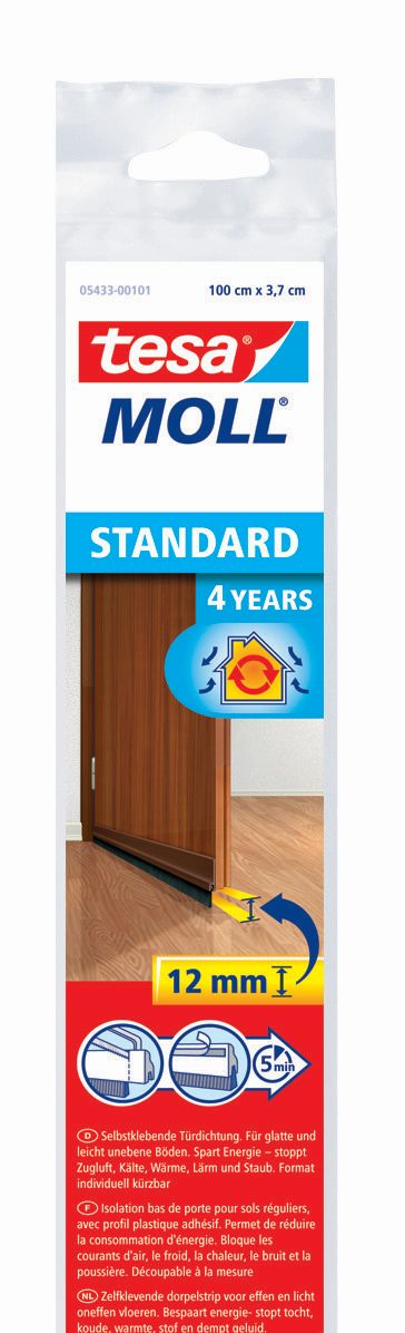 tesa 5433 Barras de PVC STANDARD para suelos lisos o ligeramente desiguales 1m x 37mm Marrón