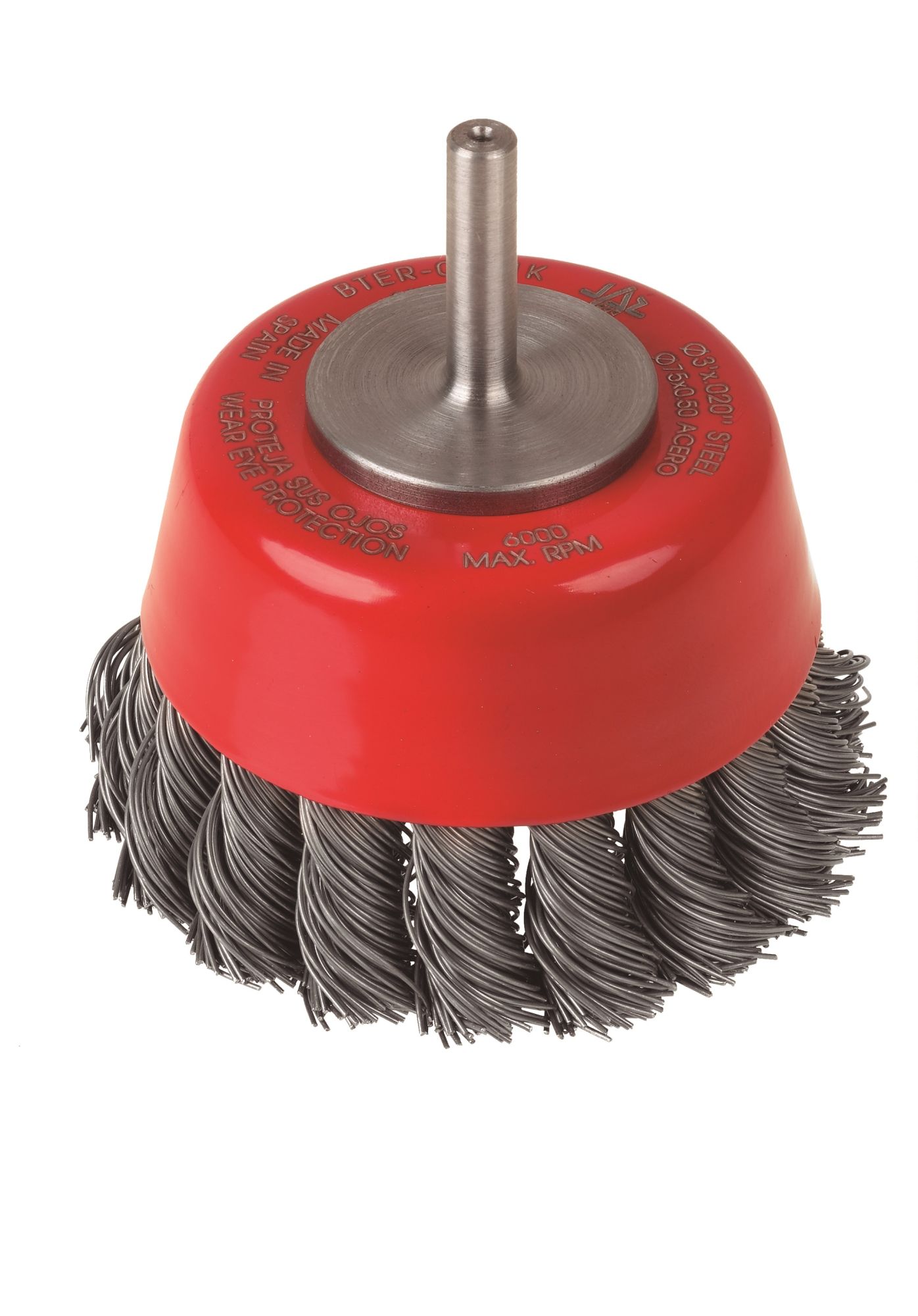 Cepillo taza bricolage acero gris BTER