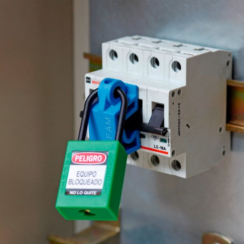 Bloqueo interruptor magnetotérmico universal