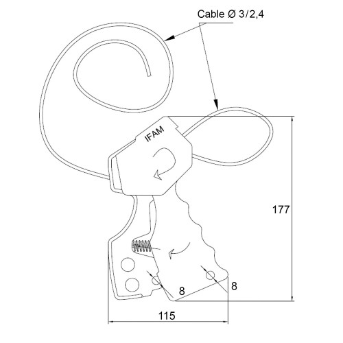 Portacandados múltiple cable d3 plástico