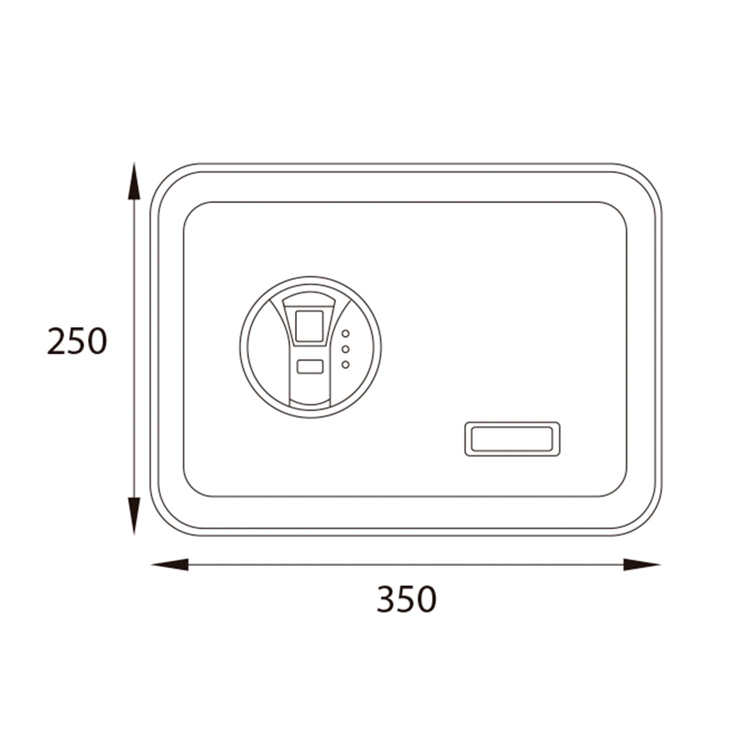 Safestone 350 huella azul-blanco